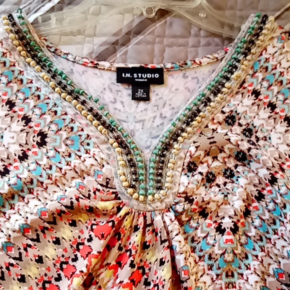 I.N. Studio Tops - 2X I.N. Studio Woman Blouse